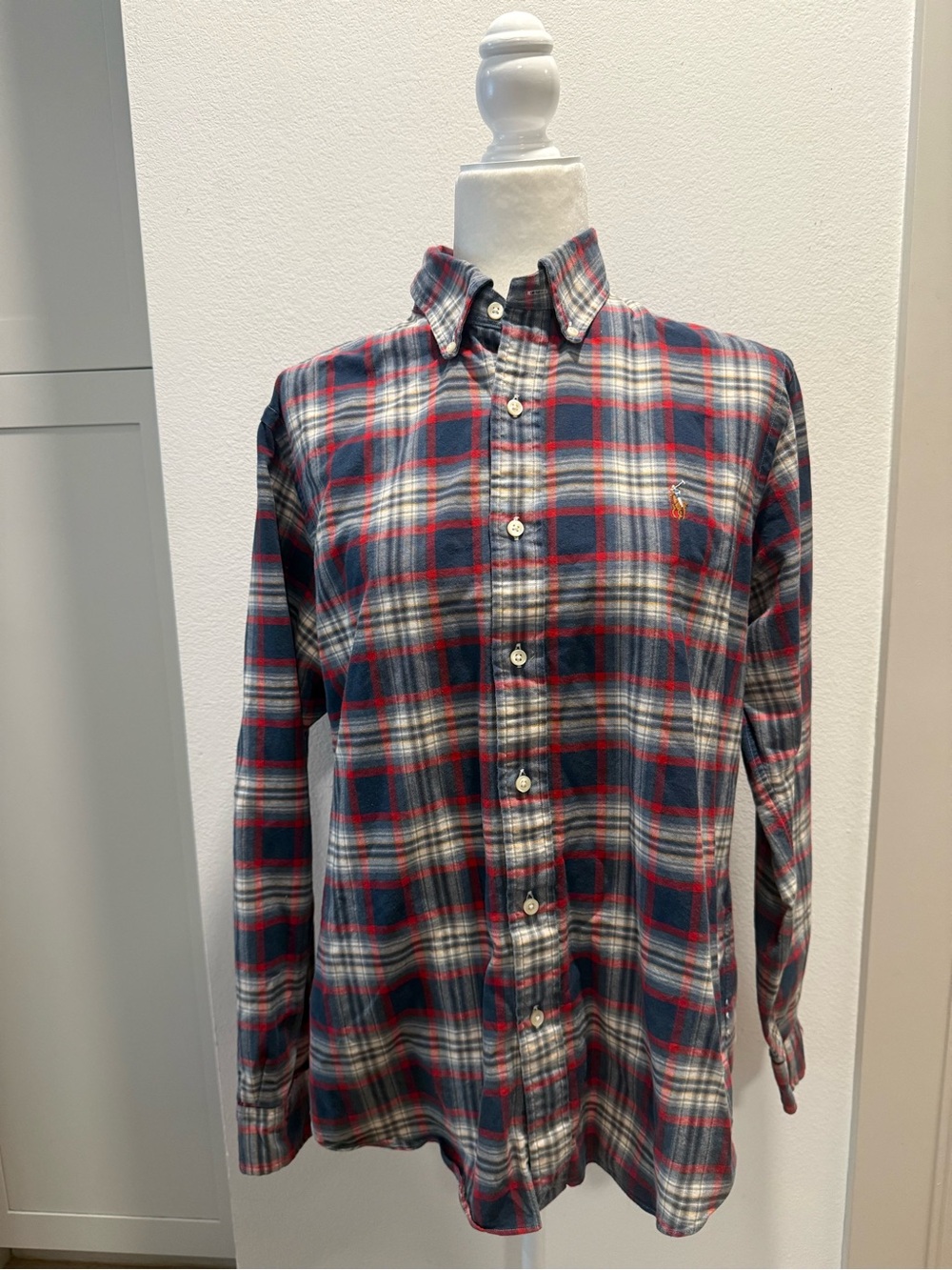 Ralph Lauren Classic Fit Plaid Cotton Button Down Shirt Men’s M